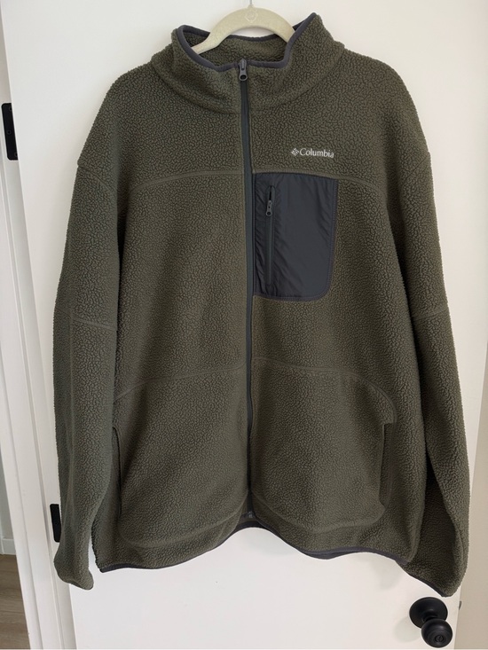Columbia Other - Columbia Men’s Sherpa Fleece Full Zip Jacket Olive Green XXL